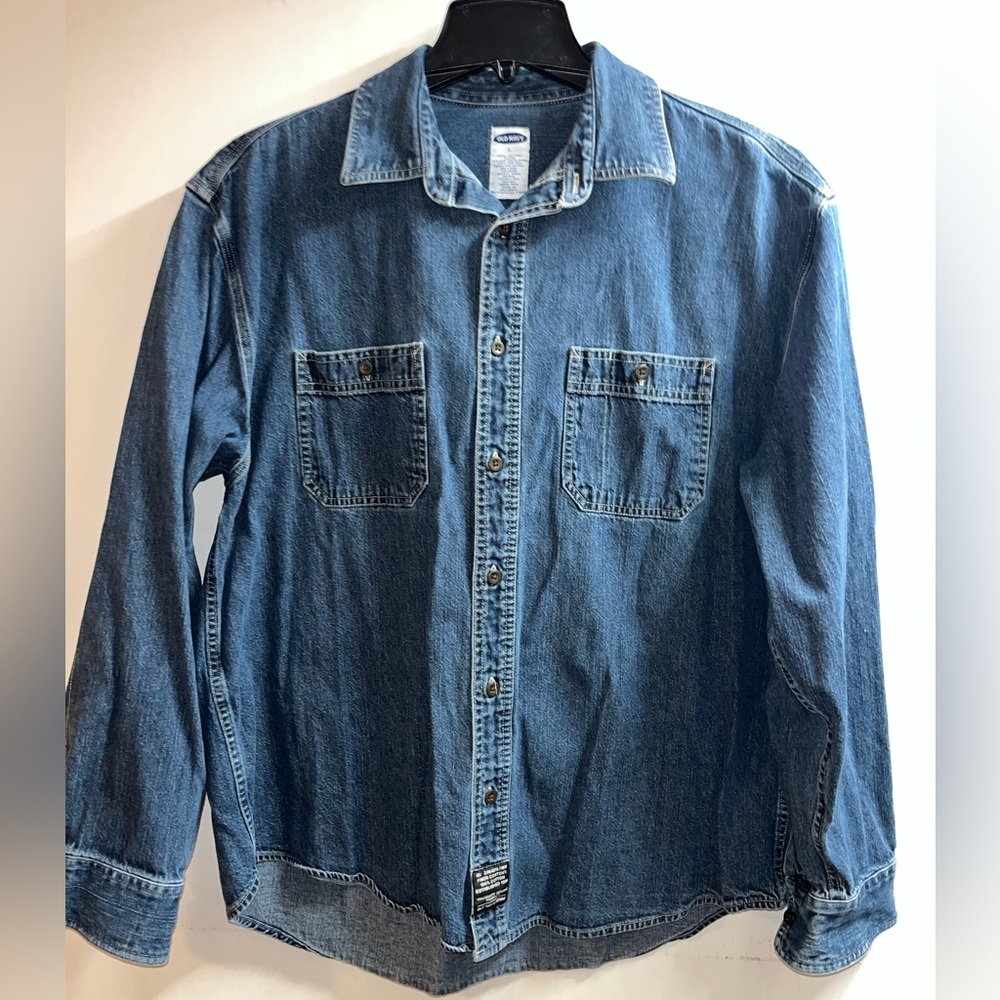 Vintage Old Navy Denim Button Down Shirt L Large